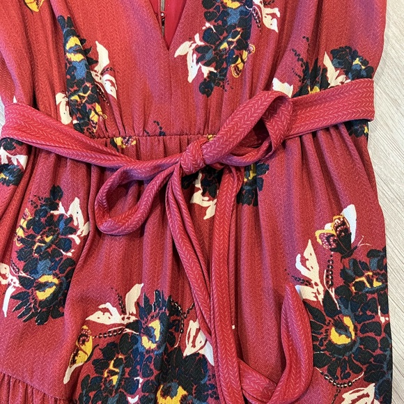 Free People All I Got Red Floral Maxi Dress Size 2 - Picture 6 of 6